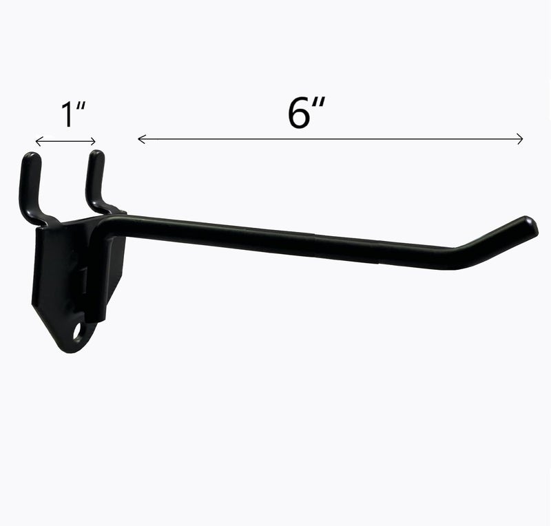 NectaCol 30 Packs 6-inch Long Metal Pegboard Hooks, Standard Hooks is Fit to Pegboard Panels - Image 2